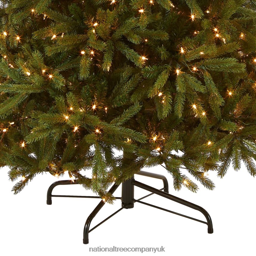 Trees | National Tree Company Pre-Lit Slim Artificial Christmas Tree Green Jersey Fraser Fir \Feel Real\ White Lights Includes Stand 75 Feet F2L4F3